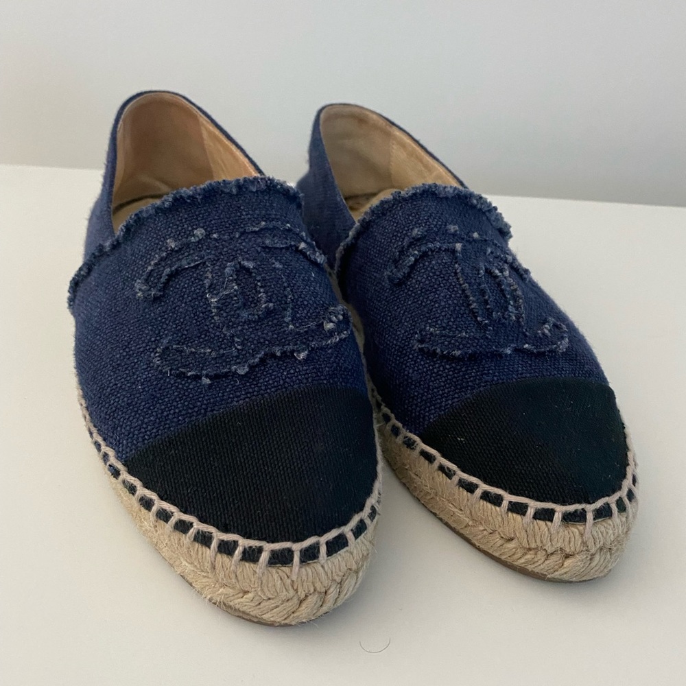 Chanel denim espadrilles